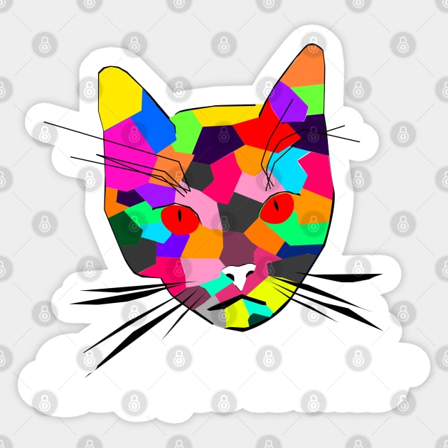 cat portrait Sticker by BaronBoutiquesStore